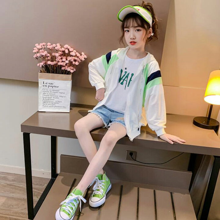 楽天市場 部分即納 子供 キッズ 子供服 レディース パーカー 女の子 ラッシュガード マウンテンパーカー フルパーカー 薄手 Uvカット Uv パーカー ジュニア 長袖 ラッシュパーカー お洒落 冷房対策 可愛い ファスナー付き フード付き 110cm 1cm 130cm 140cm 150cm