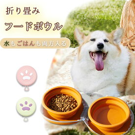 折りたたみペットボウル 犬 フードボウル 折りたたみ 猫 食器 ペットボウル えさ入れ 持ち運び用 携帯用ボウル 水飲み 餌入れ ペット用品 給水器 給餌器 犬用 猫用 水飲み お散歩 お出かけ 携帯用 かわいい おしゃれ 軽量 アウトドア 多機能