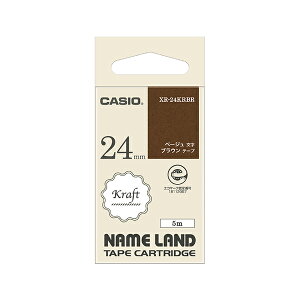CASIO XR24KRBR �N���t�g�e�[�v �l�[�������h �u���E�� XR-24KRBR �x�[�W������ /24mm��
