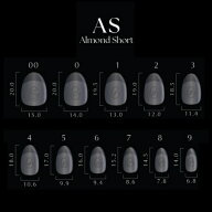KOKOIST Gelipジェリップ アーモンドショート ASタイプ サイズ別 セット275P（＃00〜＃9各25P）