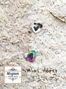 Mignon�@�_�C�������h�K���X�X�g�[���@Mini�@Heart�@�~�j�n�[�g�@5����@3×4mm