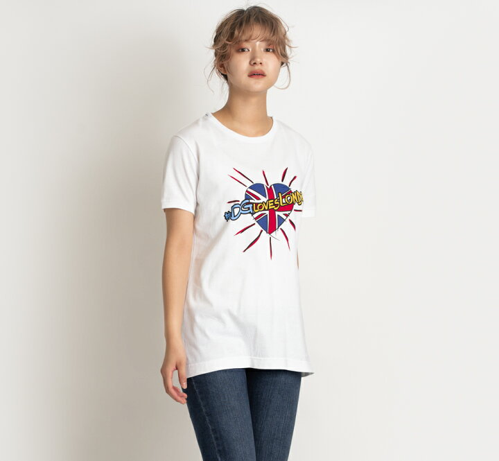 楽天市場 ドルチェ ガッバーナ Dolce Gabbana クルーネック ドルガバ Tシャツ 半袖 レディース ホワイト プリント カットソー カジュアル I17wg7ocz1 44 Zokzok楽天市場店