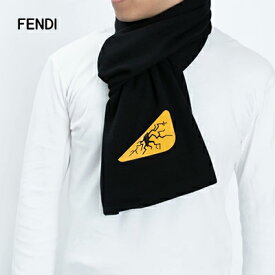 フェンディ マフラー ブラック バグス FENDI FXS124 A2S1 30×180 メンズ レディース バージンウール 新品 正規品 小物 ギフト プレゼント ギフト対応