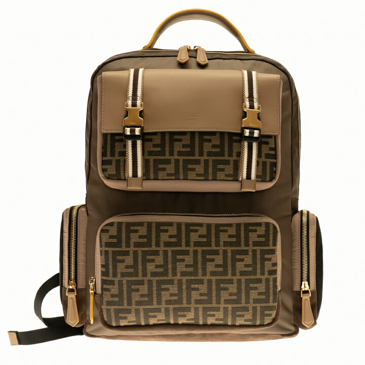 楽天市場 アウトレット フェンディ バックパック リュック メンズ レザー ファブリック Fendi Ff ズッカ柄 7vz048 Abqe F19a3 カーキ 男性 ギフト プレゼント 通勤 Pc タブレット Zokzok楽天市場店