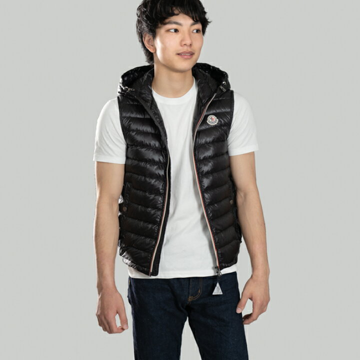 楽天市場】モンクレール メンズ ダウンベスト MONCLER ブラック GIEN 