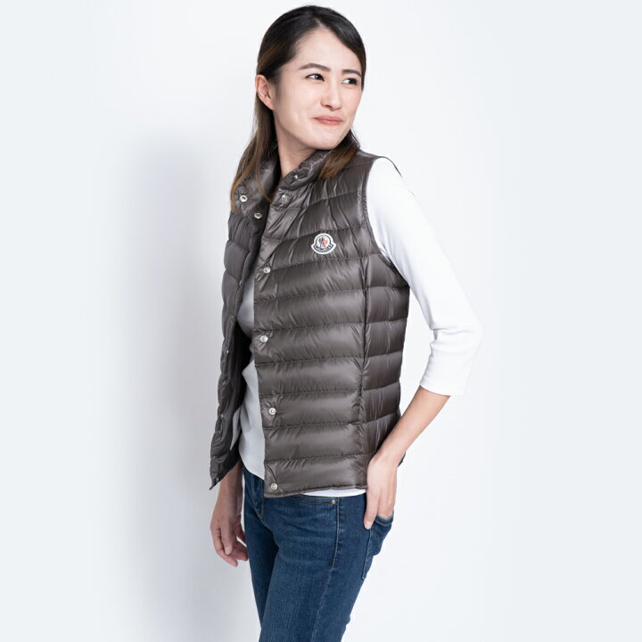 楽天市場 モンクレール レディース ダウン ジレ ダウンベスト Liane サイズ00 Moncler Longue Saison ナイロン ジップアップ 薄手ダウン グレー 収納ポーチ付 930 レディース 送料無料 Zokzok楽天市場店