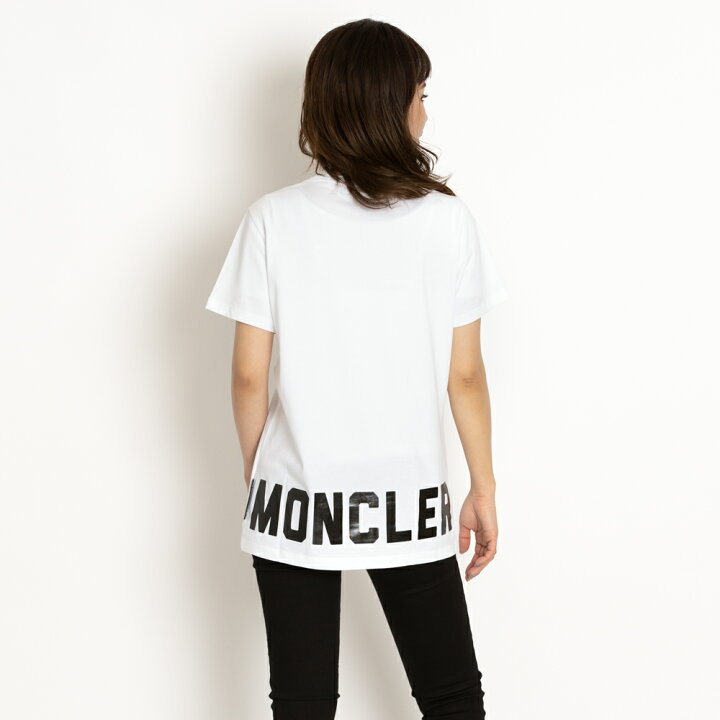 モンクレール MONCLER Ｔシャツ トップス カットソー レディース ホワイト XS/S/M 8091650 V8094 001  コットン 綿 白 T-SHIRT GIROCOLLO ZOKZOK