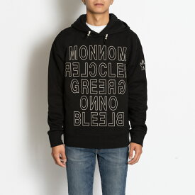 モンクレール MONCLER GRENOBLE パーカー プルオーバー メンズ ブラック コットン 裏起毛 長袖 8G71610 899AN 999/M MAGLIA