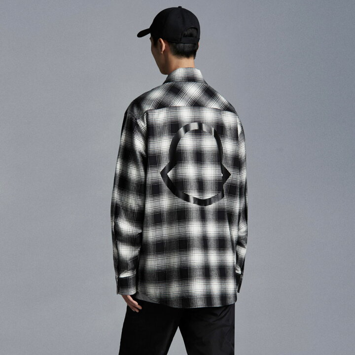 楽天市場】モンクレール MONCLER 長袖チェックシャツ 背面 ビッグロゴ 