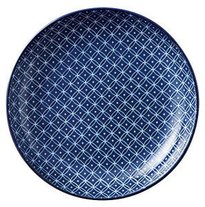 古青藍 こせいらん 藍七宝 あいしっぽう 13cm丸皿 花伝 KOYO 光洋 光洋陶器 52281109 おしゃれ かわいい 和食器 可愛い 和陶器 業務用 食洗機対応 日本製