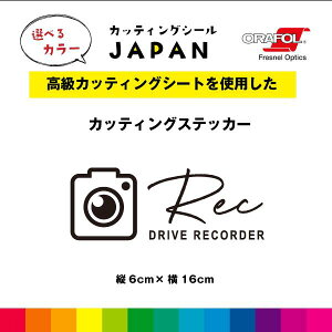 �J���� Rec �M�L�� DRIVE RECORDER �J�b�e�B���O �V�[�� �c6cm×��16cm �h�����R �؂蕶�� �� ���O�p ���i�� �� �K���X ������� �V���v�� �I�ׂ�J���[ ��������