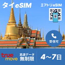 タイeSIM true 高速 データ 無制限 5G 4G【4日 5日 6日 7日 24時間 〜 時間 データ無制限 】 eSIM タイ イーシム デー…