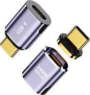 C.WEST USB C マグネット アダプタ、80Gbps USB4 高速データ転送、240W PD急速充電、4K 120Hz / 8K 60Hz …