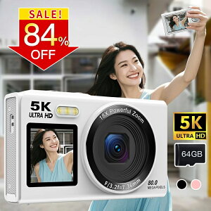 �f�W�J�� WIFI�Ή� �f�W�^���J���� �J���� �R���f�W 5K ���{���`�b�v 64GB�}�C�N��SD�J�[�h�t 8000����f ���S�Ҍ��� �f���A�������Y �X�}�z�ɑ���� 18�{�Y�[�� �E�F�u�J���� �o�b�e���[2�� �q��