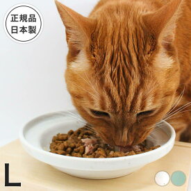 食器 猫 餌皿 ヘルスウォーター フードボウル L 陶器 日本製 ひっくり返らない 倒れない こぼれない 子猫 シニア 国産 大 オーカッツ