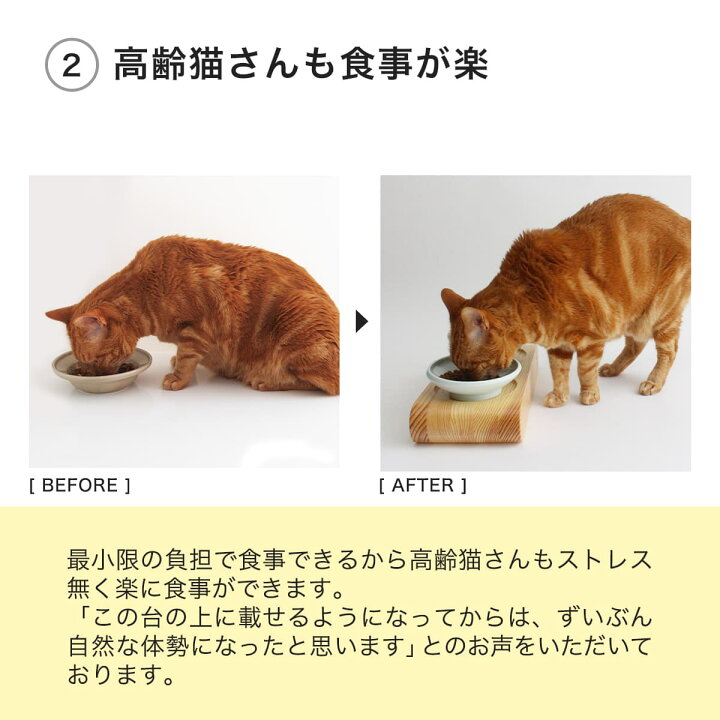 楽天市場】食器台 猫 まんま台 餌台 ラウンドROUND ダブル ひっくり 