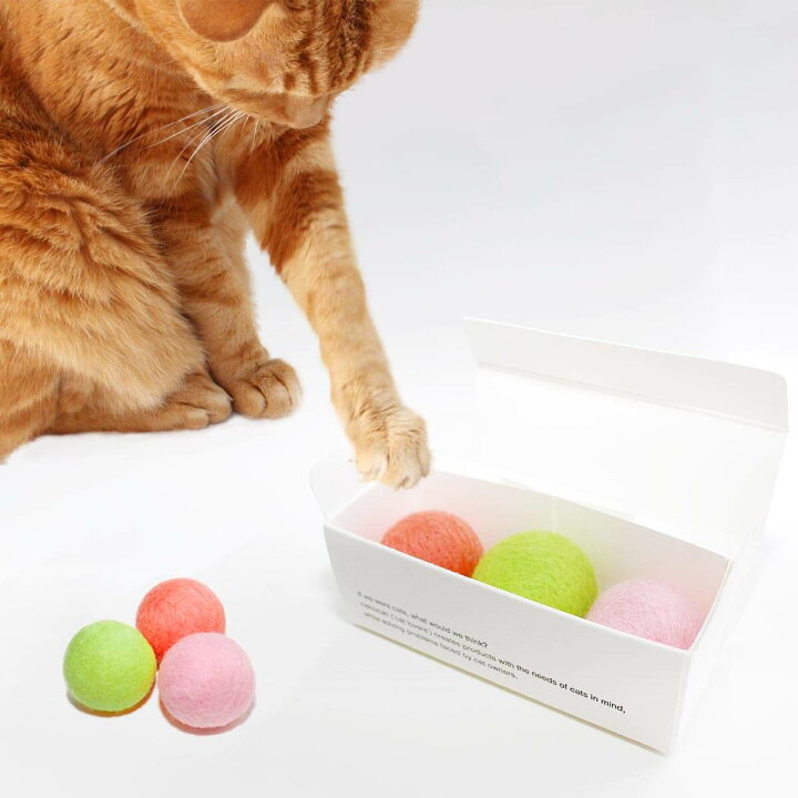 楽天市場 日本製 猫 おもちゃ ねこずきころころ 羊毛 ボール 3個 セット 猫用品の通販nekozuki ねこずき