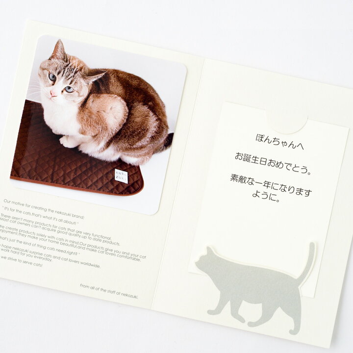 楽天市場 ギフトメッセージ メッセージカード 猫 バースデーカード 台紙 セット 猫用品の通販nekozuki ねこずき