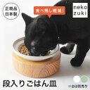 ひげに当たらない 食べやすい 猫 食器 餌皿 [ ヘルスウォーター フードボウル M] 陶器 ひっくり返らない 倒れない こぼれない 子猫 成猫 シニア 国産 餌入れ エサ皿 猫用食器 ご飯皿 フード用 おしゃれ かわいい セラミック 洗いやすい シンプル 日本製 オーカッツ ホワイト