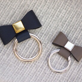 本革 キーホルダー キーリング リボン ワープロラックス サイズ 50mm×23mm オーダーメイド レディース ドイツレザー 日本製 ハンドメイド トープ かわいい おしゃれ ギフト 贈り物 プレゼント シーバイシーレザー 送料無料