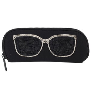 メガネケース レディース DecoBaboo デコバブー おしゃれ ソフトケース デコ キラキラ ラインストーン 眼鏡ケース 老眼鏡ケース サングラスケース 軽量 スリム コンパクト ネオプレーン 可愛い