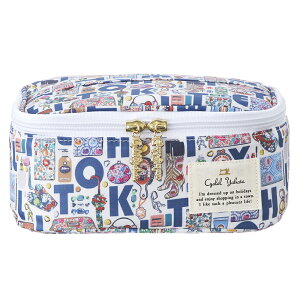 【Cyalel Yahata限定アイテム】【着後レビュー特典対象】 ハローキティ リバティプリント バニティポーチ ネセシティーズ 大容量 ブラシ収納 化粧ポーチ メイクポーチ 小物入れ 花柄