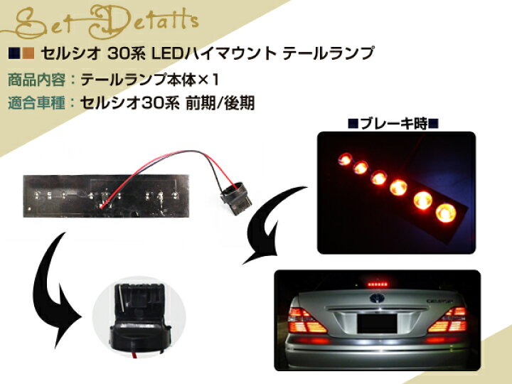 楽天市場】メール便送料無料 ナンバー灯付き LEDテールランプ トヨタ 