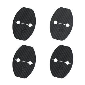 ドアロックストライカーカバー アウディ AUDI Q3 カーボン調 4P 【運転席ドア 助手席ドア 4個セット ドアストライカー サイドドア ストライカーガーニッシュ リアドア】