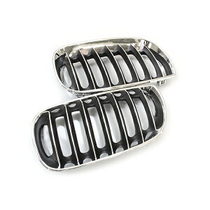 純正交換用 フロントグリル BMW X3シリーズ E83 2.5i 3.0i gm クロームメッキ 年式2004年〜2006年 BM キドニーグリル 【外装 エアロ パーツ 左右セット 後付け ブラックグリル メッキグリル 取扱い有