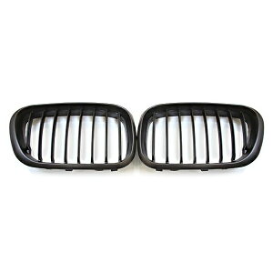 純正交換用 フロントグリル BMW X5シリーズ E53 前期 3.0i 4.4i 4.6is 4.8is gn ブラック/黒 年式1999年〜2003年 BM キドニーグリル 【外装 エアロ パーツ 左右セット 後付け ブラックグリル メッキグリル