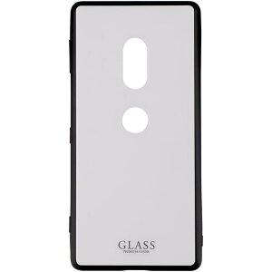 Xperia(TM) XZ2 SO-03K/SOV37/SoftBank �w�ʃK���X�V�F���P�[�X�uSHELL GLASS�v �z���C�g LP-XPXZ2GSWH