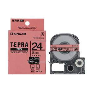 KING JIM �L���O�W�� �}�b�g���x�� ���b�h�E�������iPRO�e�[�v�j 24mm KJ-SB24R