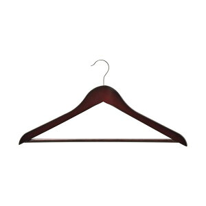 (まとめ) ニーズ 木製ハンガーアンティークブラウン 1箱(10本) 【×5セット】