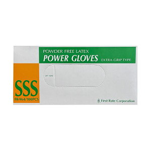 〔まとめ〕 ファーストレイト パワーグローブEXグリップ パウダーフリー SSS FR-964 1セット (1000枚:100枚×10箱) 〔×3セット〕