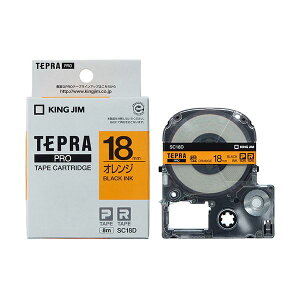KING JIM(�L���O�W��) �e�v��PRO�e�[�v 18mm �I�����W KJ-SC18D