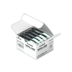 �i�܂Ƃ߁j �J�V�I(CASIO) NAME LAND�i�l�[�������h�j �X�^���_�[�h�e�[�v 9mm ���i�������j 5��×6�p�b�N