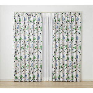 �f�U�C�����C�t �Ռ��J�[�e�� ���L���} ��100×��200cm �O���[�� V1355 1�����y����s�z