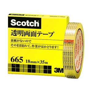 3M Scotch �X�R�b�` �������ʃe�[�v 18mm×35m 3M-665-3-18