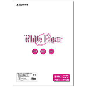 (まとめ) 長門屋商店 ホワイトペーパー A3 中厚口 70kg ナ-004 1冊(100枚) 【×4セット】