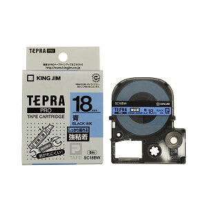�i�܂Ƃ߁j �L���O�W�� �e�v�� PRO �e�[�v�J�[�g���b�W ���S�� 18mm �^������ SC18BW 1�� �y×4�Z�b�g�z