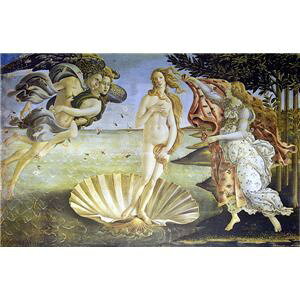 世界の名画シリーズ、プリハード複製画 サンドロ・ボッティチェルリ作 「ヴィーナスの誕生」(額縁)【代引不可】