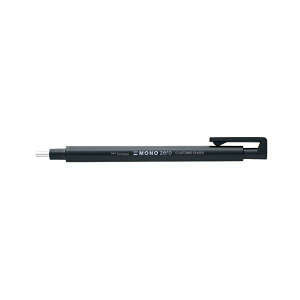 (まとめ) トンボ鉛筆 ホルダー消しゴム モノゼロ 丸型 EH-KUR11 ブラック 1個入 【×5セット】
