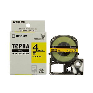 �i�܂Ƃ߁j �L���O�W�� �e�v�� PRO �e�[�v�J�[�g���b�W �p�X�e�� 4mm ���^������ SC4Y 1�� �y×5�Z�b�g�z