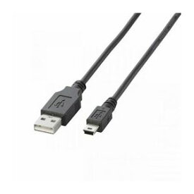 (まとめ)エレコム タブレットPC用USBケーブル(A-mini-B) TB-M10BK【×10セット】