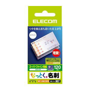 (まとめ)エレコム なっとく名刺(厚口・塗工紙・ホワイト) MT-HMC2WN【×10セット】