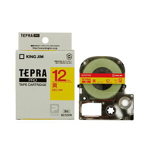 (�܂Ƃ�) �L���O�W�� �e�v�� PRO �e�[�v�J�[�g���b�W �p�X�e�� 12mm ���^�ԕ��� SC12YR 1�� �y×10�Z�b�g�z