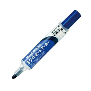(まとめ) ぺんてる ホワイトボードマーカー ノックル 中字丸芯 青 EMWLM-C 1本 【×50セット】