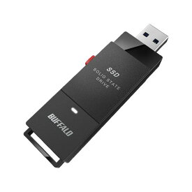 バッファロー USB3.2（Gen1） ポータブルSSD 500GB スティック型 SSD-PUT500U3-BKC