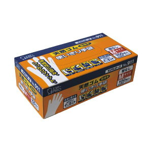 〔まとめ〕 エステー 天然ゴム 使い切り手袋 M ホワイト 100枚 (1箱) 〔×10セット〕 使い捨て手袋