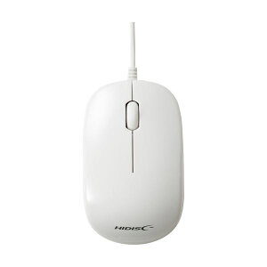(まとめ)ハイディスク 光学式有線マウス ホワイト HDM-2106WH 1個 【×5セット】